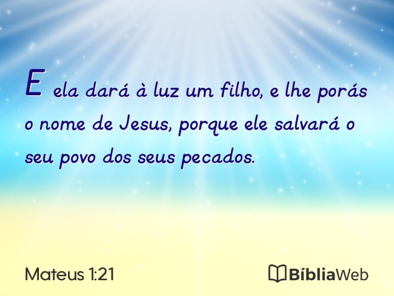 Mateus 1:21 em imagem para compartilhar