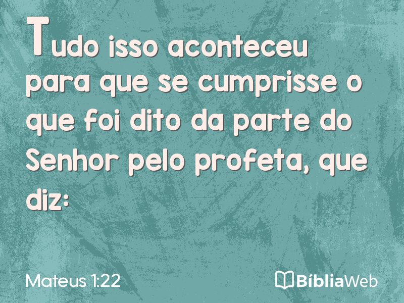 Mateus 1:22 em imagem para compartilhar