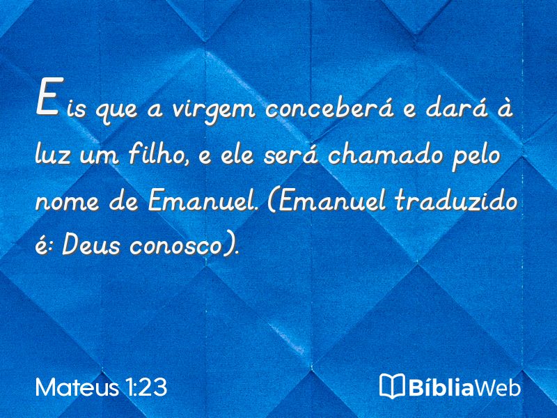 Mateus 1:23 em imagem para compartilhar