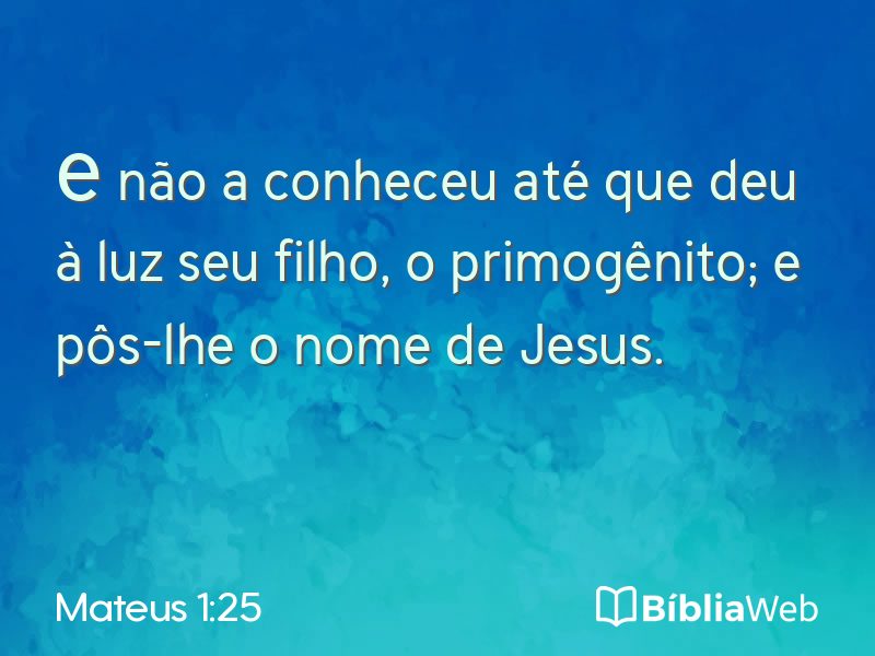 Mateus 1:25 em imagem para compartilhar
