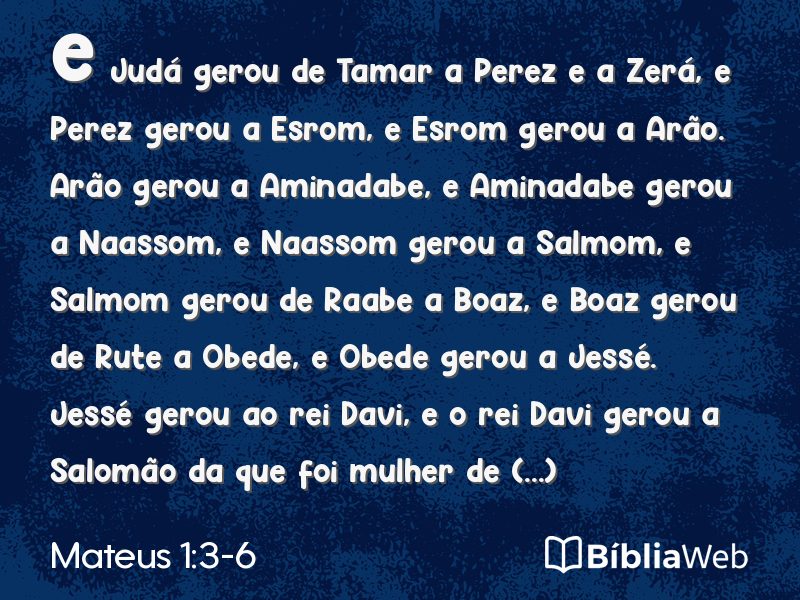 Mateus 1:3-6 em imagem para compartilhar