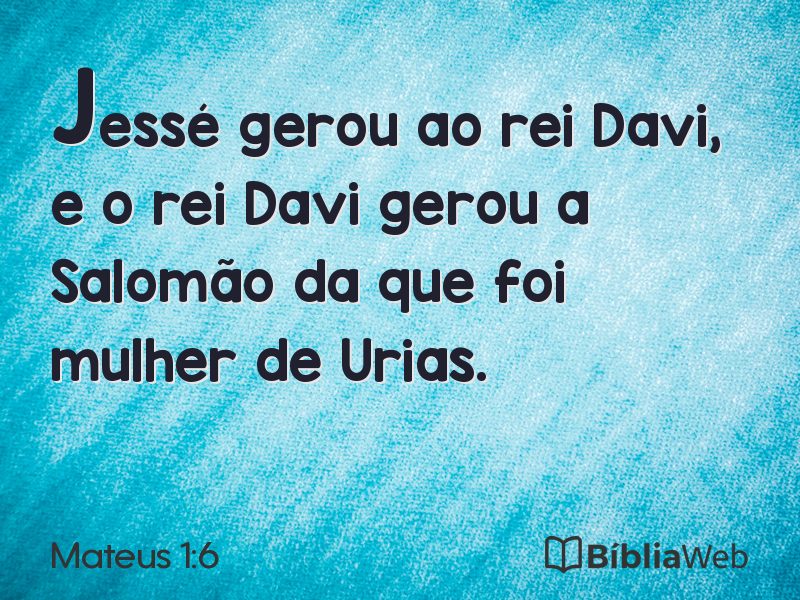 Mateus 1:6 em imagem para compartilhar