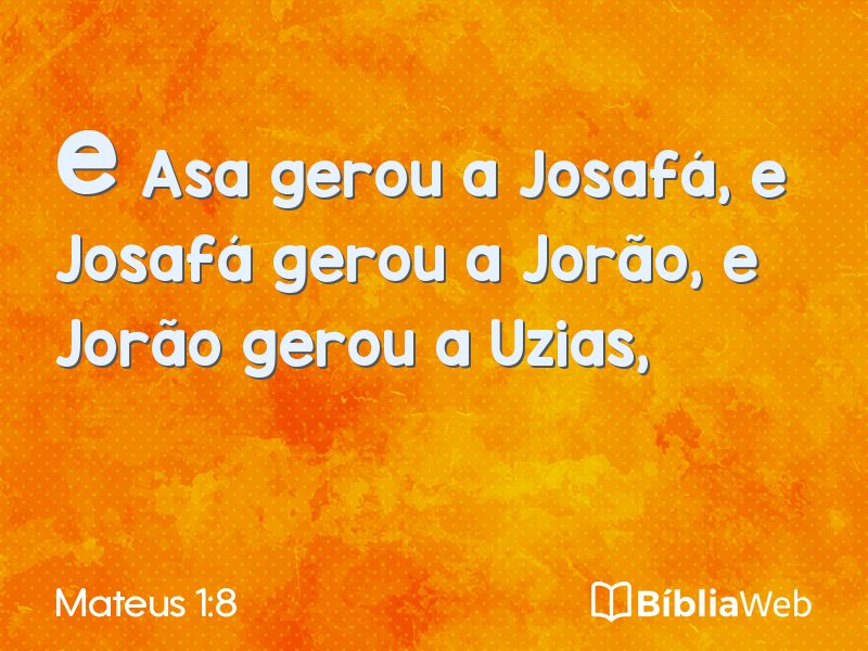 Mateus 1:8 em imagem para compartilhar