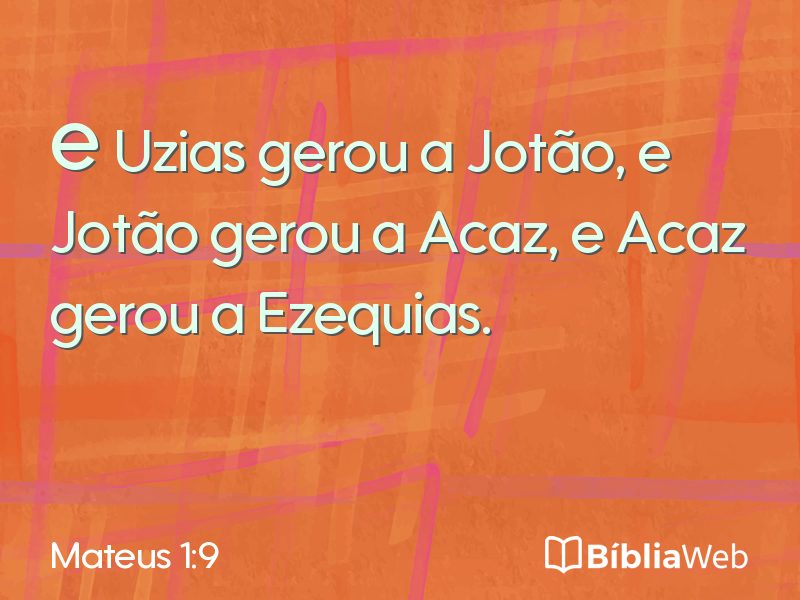 Mateus 1:9 em imagem para compartilhar