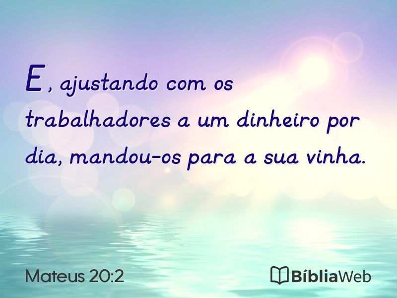 Mateus 20:2 em imagem para compartilhar