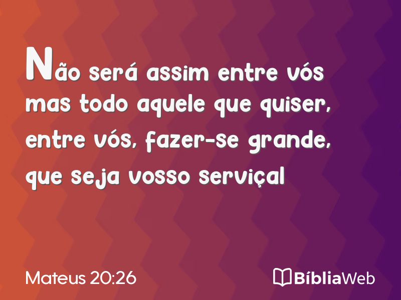 Mateus 20:26 em imagem para compartilhar