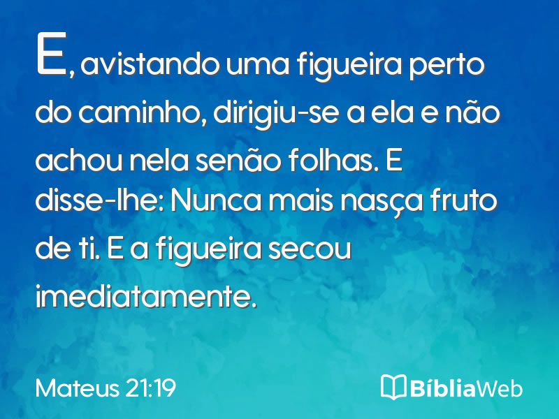 Mateus 21:19 em imagem para compartilhar