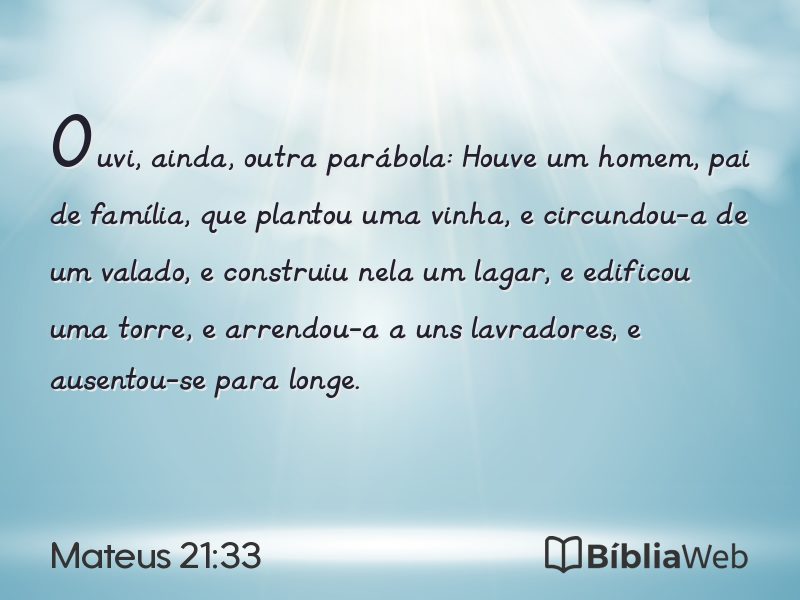Mateus 21:33 em imagem para compartilhar