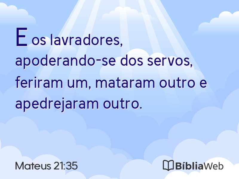 Mateus 21:35 em imagem para compartilhar