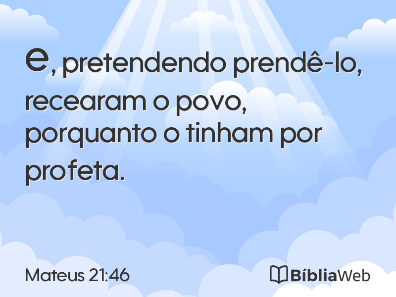 Mateus 21:46 em imagem para compartilhar