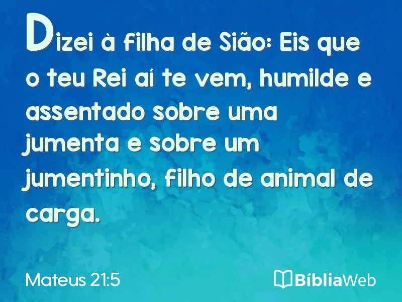 Mateus 21:5 em imagem para compartilhar