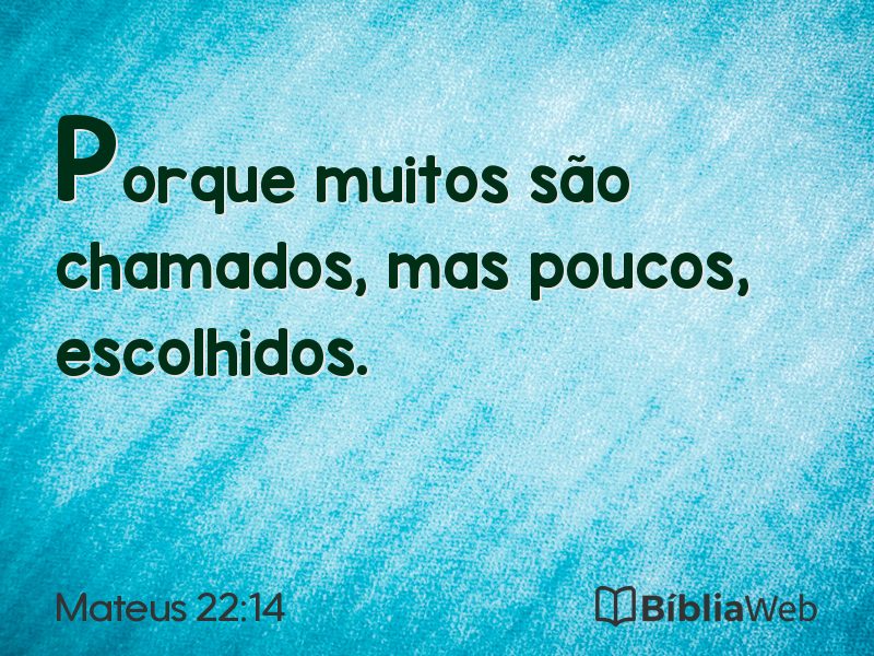 Mateus 22:14 em imagem para compartilhar
