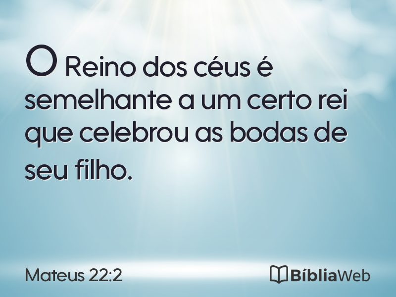 Mateus 22:2 em imagem para compartilhar