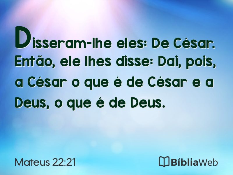 Mateus 22:21 em imagem para compartilhar