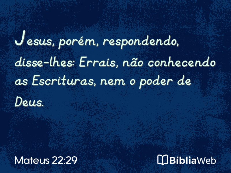 Mateus 22:29 em imagem para compartilhar