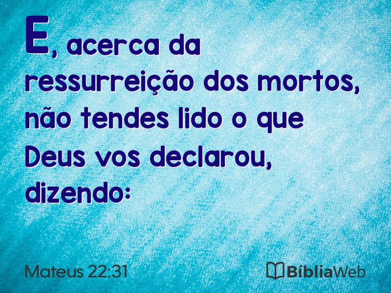 Mateus 22:31 em imagem para compartilhar