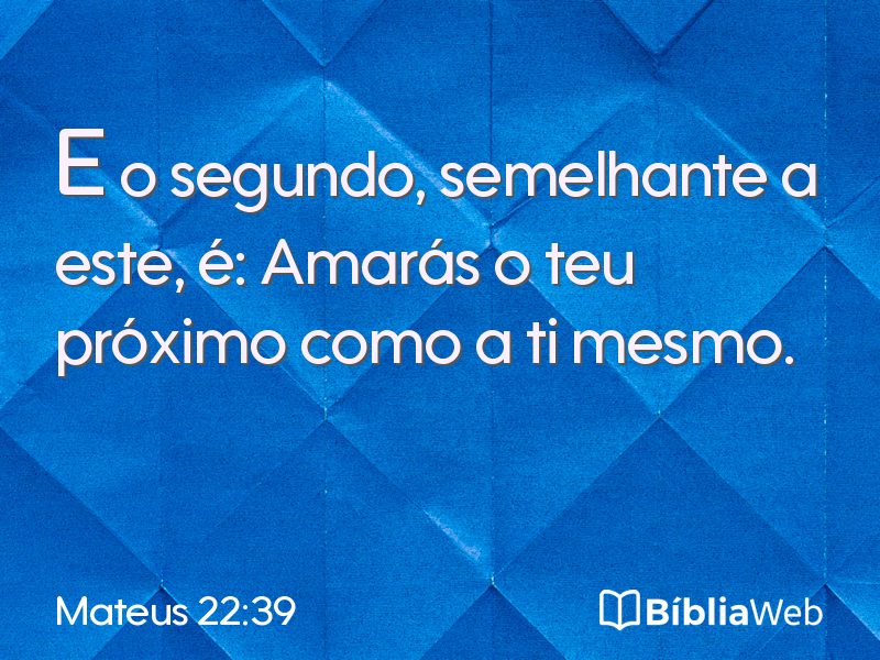 Mateus 22:39 em imagem para compartilhar