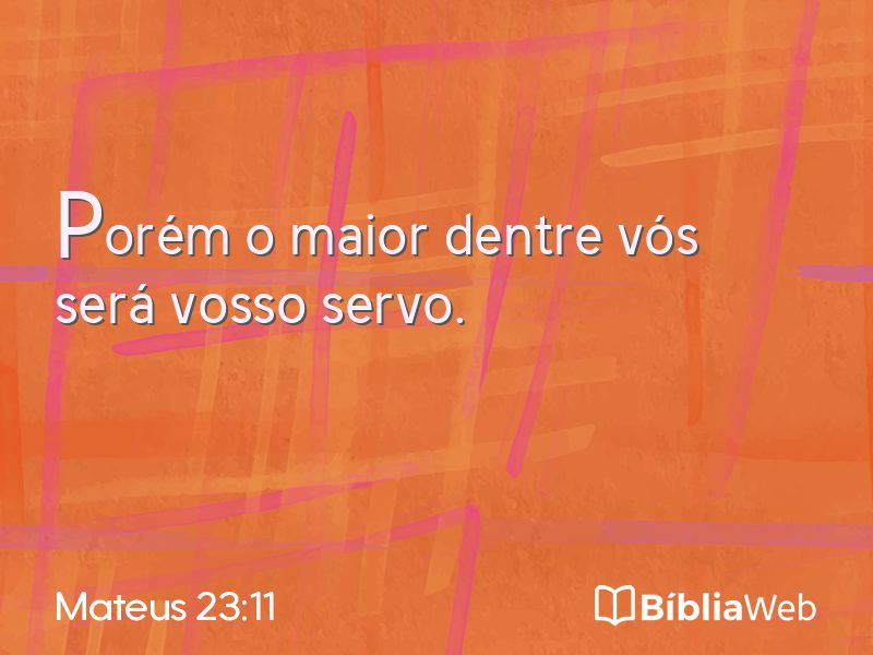 Mateus 23:11 em imagem para compartilhar