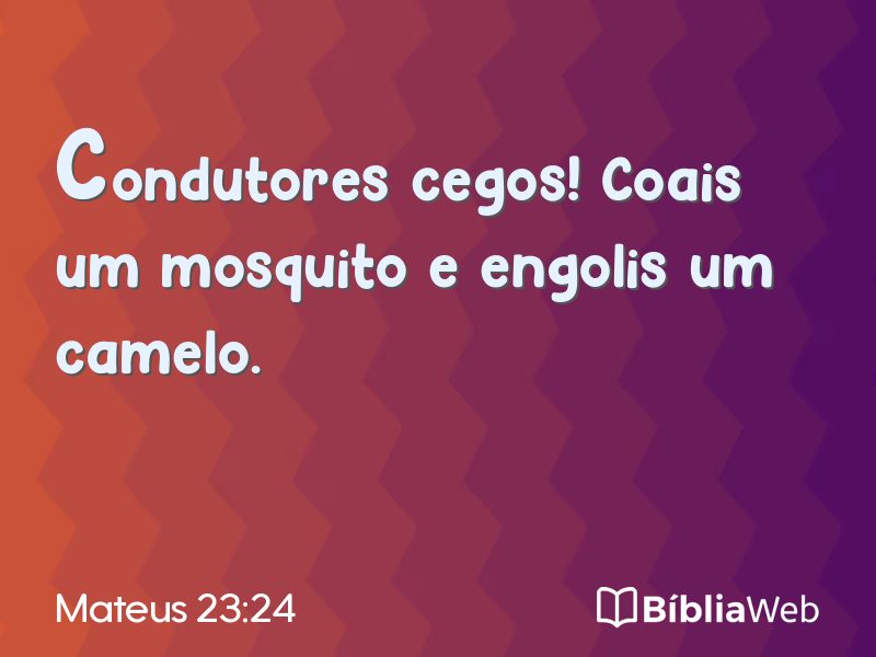 Mateus 23:24 em imagem para compartilhar