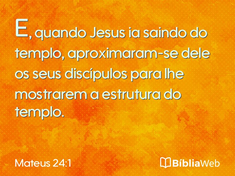 Mateus 24:1 em imagem para compartilhar