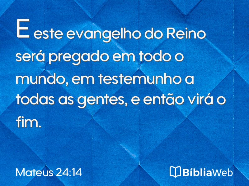 Mateus 24:14 em imagem para compartilhar