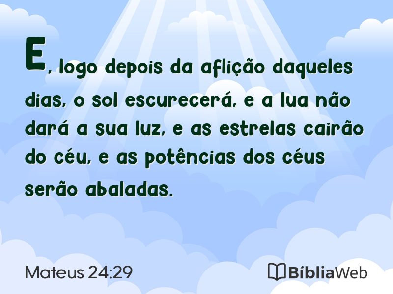 Mateus 24:29 em imagem para compartilhar