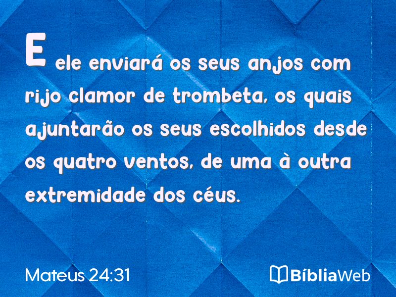 Mateus 24:31 em imagem para compartilhar