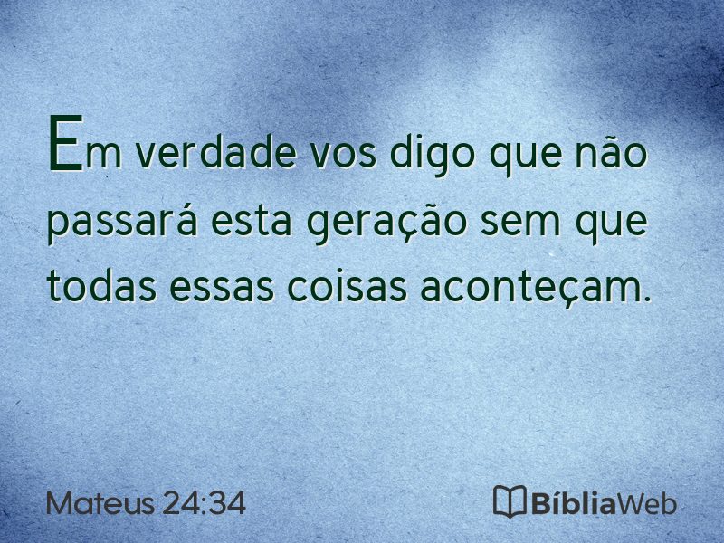 Mateus 24:34 em imagem para compartilhar