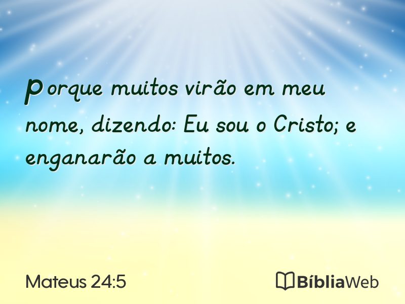 Mateus 24:5 em imagem para compartilhar
