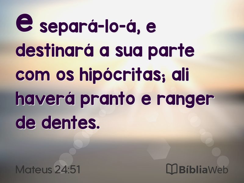 Mateus 24:51 em imagem para compartilhar