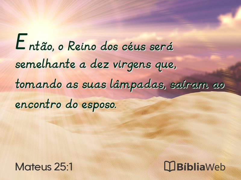 Mateus 25:1 em imagem para compartilhar