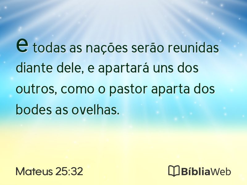 Mateus 25:32 em imagem para compartilhar
