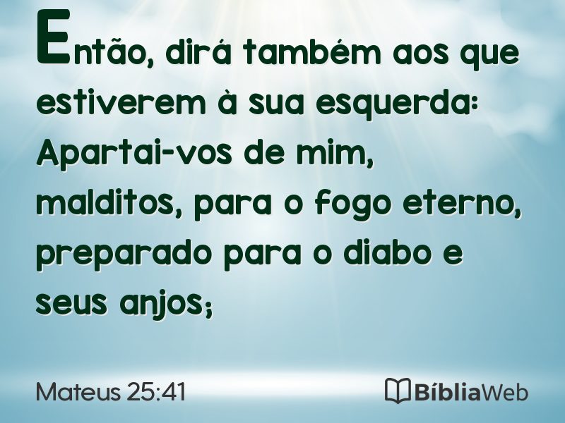 Mateus 25:41 em imagem para compartilhar