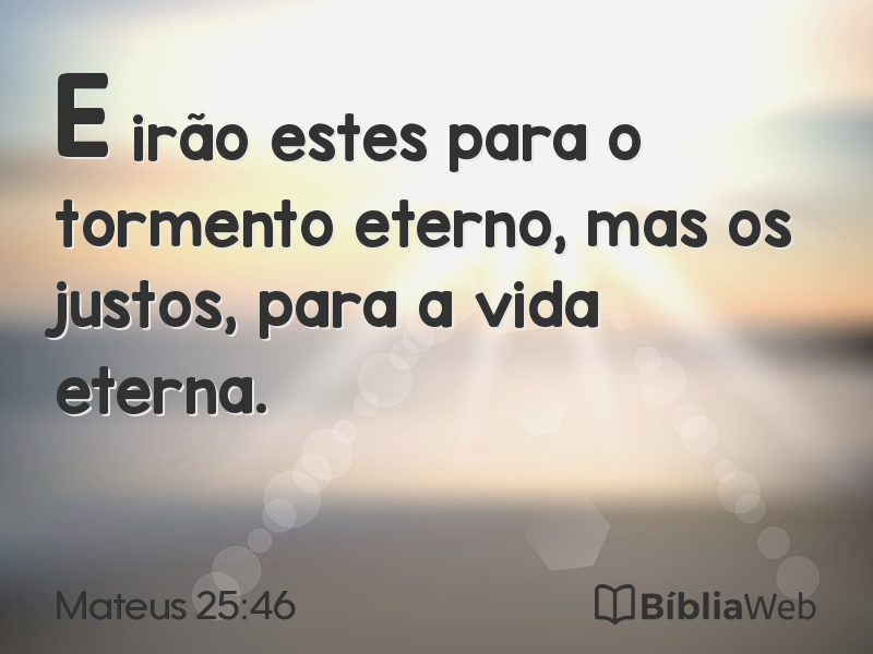 Mateus 25:46 em imagem para compartilhar