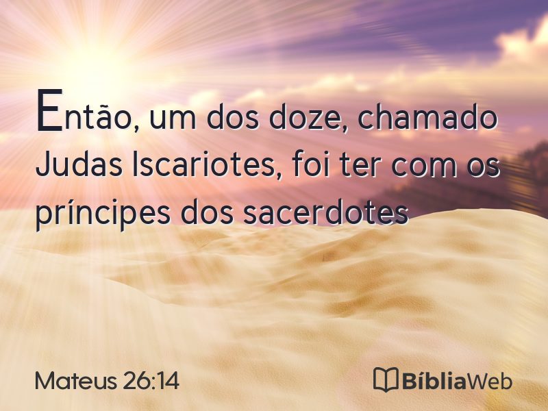 Mateus 26:14 em imagem para compartilhar