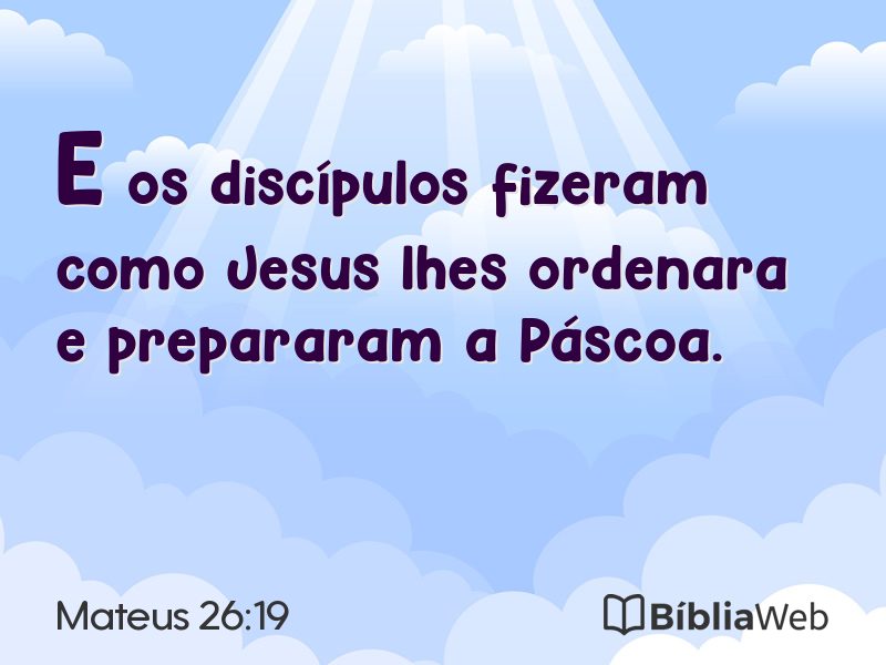 Mateus 26:19 em imagem para compartilhar