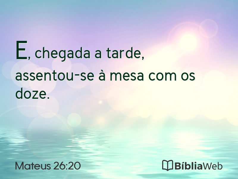 Mateus 26:20 em imagem para compartilhar
