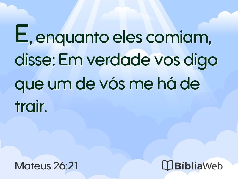 Mateus 26:21 em imagem para compartilhar