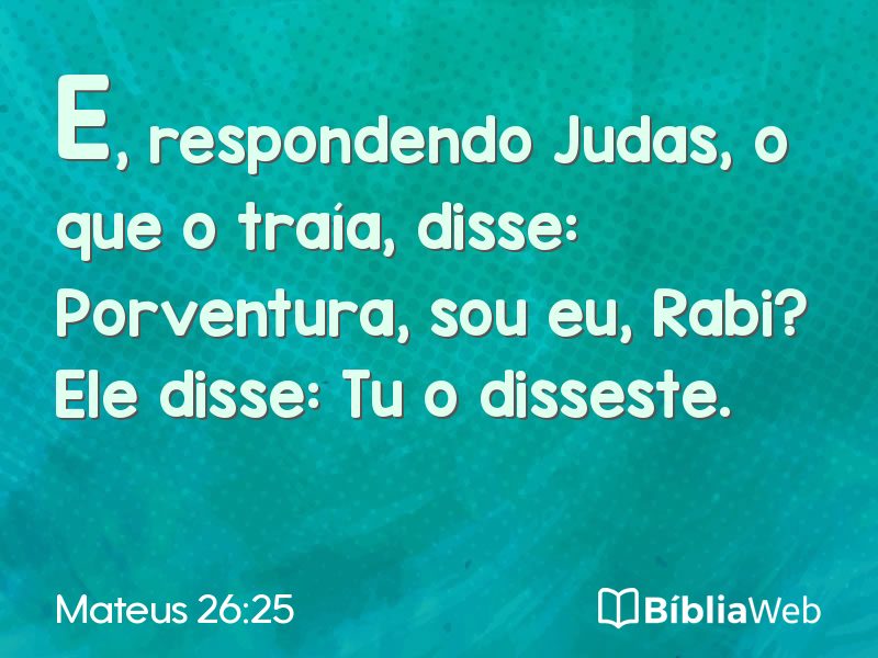 Mateus 26:25 em imagem para compartilhar