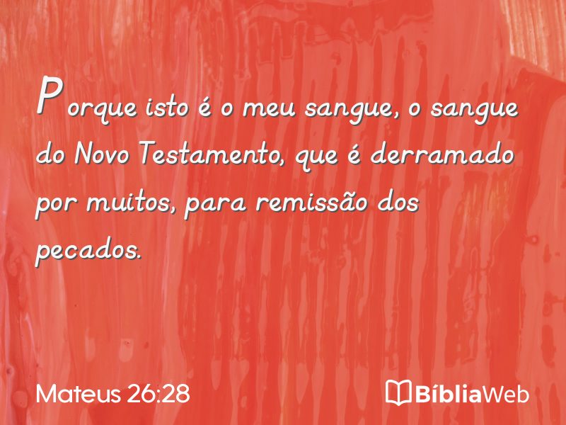 Mateus 26:28 em imagem para compartilhar