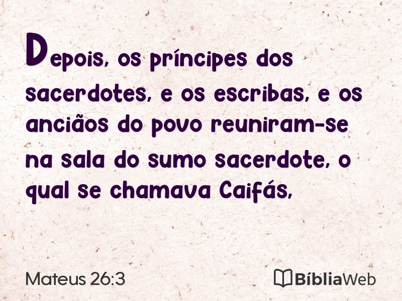 Mateus 26:3 em imagem para compartilhar