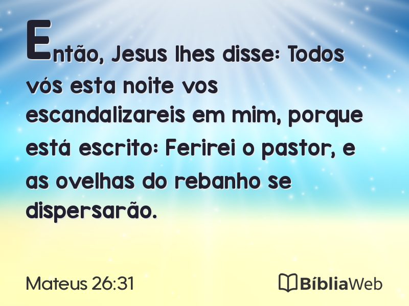 Mateus 26:31 em imagem para compartilhar