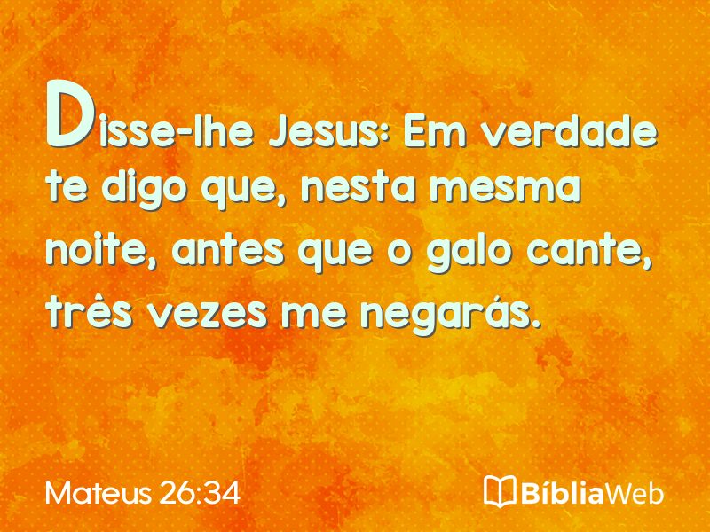 Mateus 26:34 em imagem para compartilhar