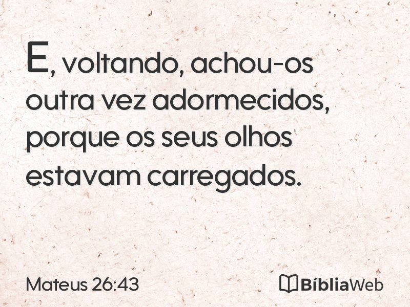 Mateus 26:43 em imagem para compartilhar