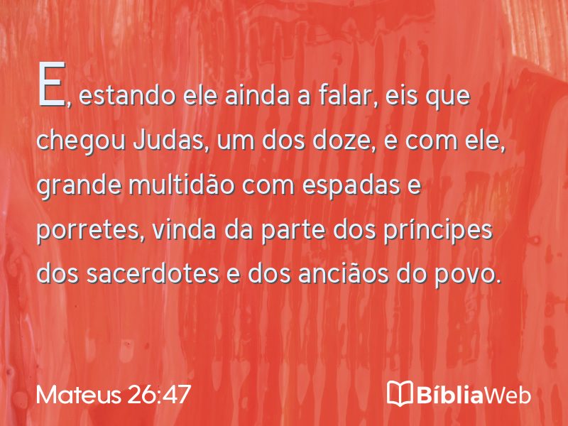 Mateus 26:47 em imagem para compartilhar