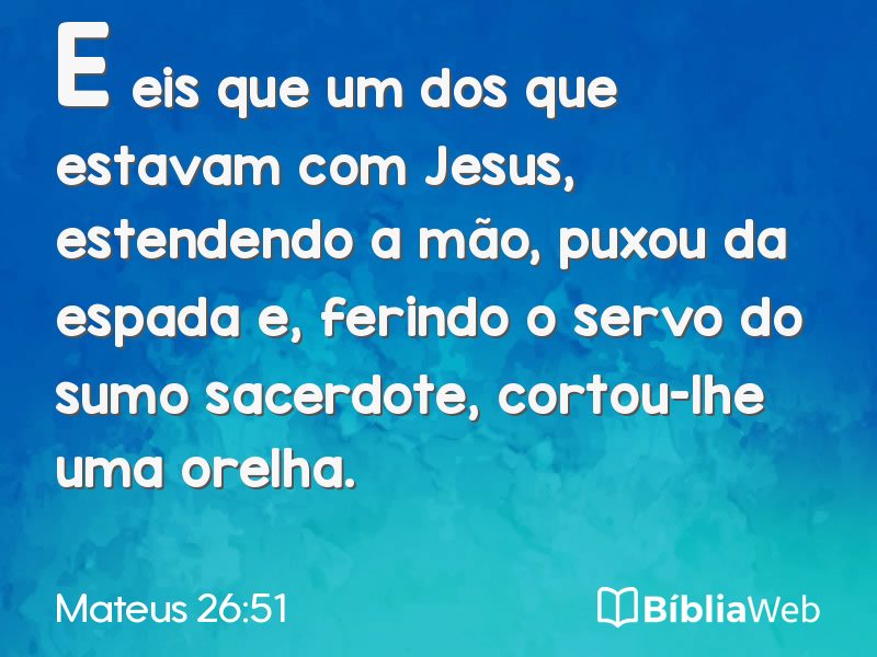 Mateus 26:51 em imagem para compartilhar