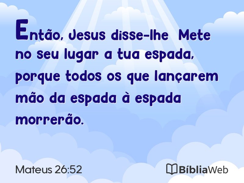 Mateus 26:52 em imagem para compartilhar