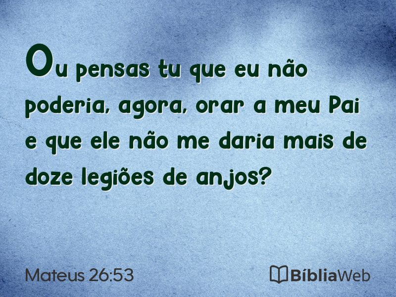 Mateus 26:53 em imagem para compartilhar