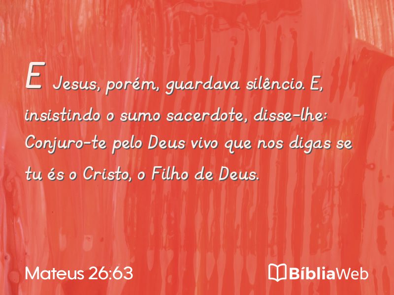 Mateus 26:63 em imagem para compartilhar