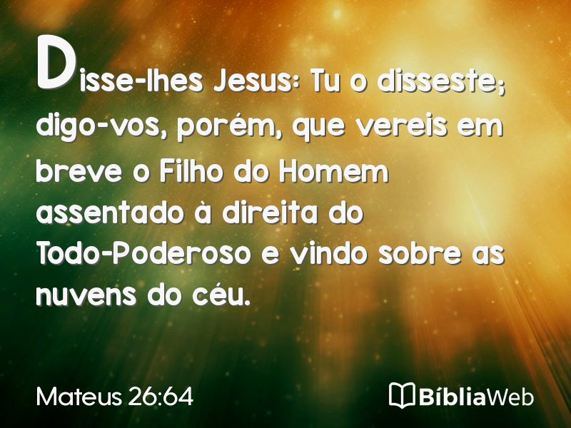 Mateus 26:64 em imagem para compartilhar